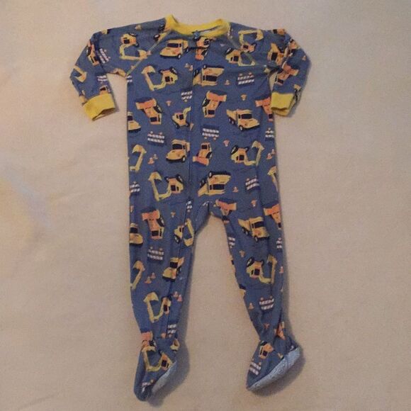4/$20 Carter’s Footed Pajamas Construction Sz 2T - Picture 1 of 5